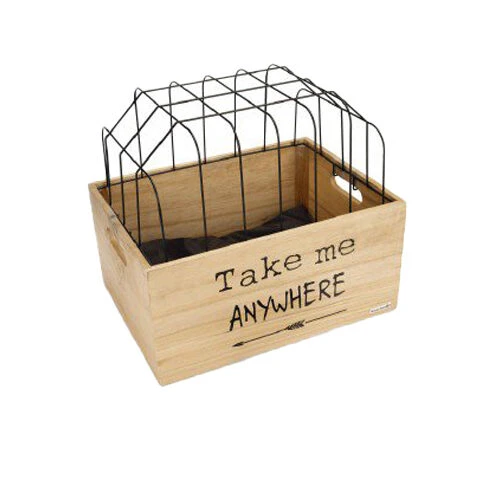 Beeztees Holz-Fahrradkorb Journey + Schutzgitter 1 Beeztees Holz-Fahrradkorb Journey + Schutzgitter