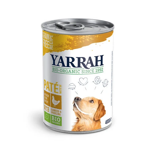 Yarrah - Hundefutter Paté Huhn Mit Spirulina Und Meeresalgen In Soße Bio 1 Yarrah - Hundefutter Paté Huhn Mit Spirulina Und Meeresalgen In Soße Bio